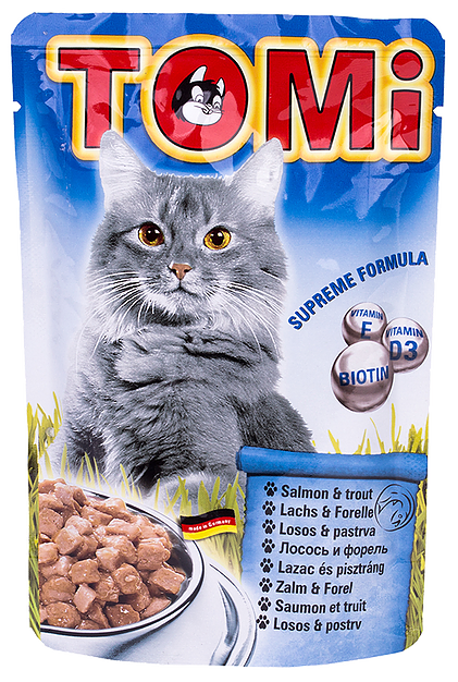 TOMI – פאוץ לחתול בטעם סלמון
