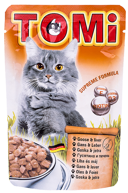 TOMI – פאוץ לחתול בטעם כבד ואווז