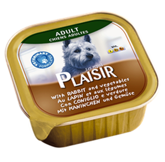 Plaisir – מעדן לכלב בטעם ארנב 150 גר'